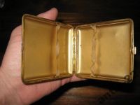 Лот: 6269060. Фото: 2. Портсигар HHV металл кожа 1950-е... Антиквариат