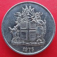 Лот: 1588137. Фото: 2. (№617/LF) 5 крон 1975 (Исландия... Монеты