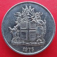 Лот: 1588137. Фото: 2. (№617) 5 крон 1975 (Исландия). Монеты