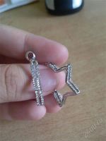 Лот: 1296488. Фото: 2. серьги звезды с кристалликами... Ювелирные изделия, бижутерия, часы