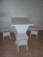 Лот: 4514086. Фото: 3. стол + 3 табурета. Мебель
