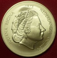 Лот: 11215709. Фото: 2. 25 гульденов 1973 года Нидерландские... Монеты