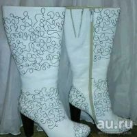 Лот: 10436604. Фото: 2. Белые зимние сапоги. Женская обувь