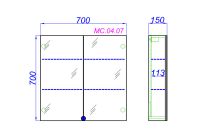 Лот: 23911578. Фото: 4. Зеркальный шкаф AQWELLA MC