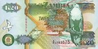 Лот: 79781. Фото: 2. Замбия. 20 квача 1992г. Идеал!. Банкноты