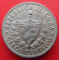 Лот: 20722030. Фото: 2. (№707) 5 сентаво 1946 (Куба). Монеты