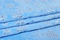 Лот: 21358661. Фото: 2. Ткань голубая со снежинками, новогодняя... Оборудование