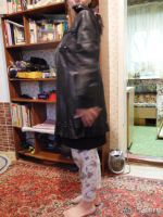Лот: 9368574. Фото: 4. кожаный плащ пальто искусственная... Красноярск