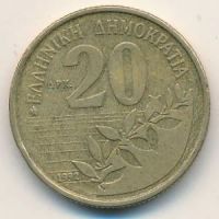 Лот: 8732845. Фото: 2. Греция 20 драхм 1994 года. Дионисиос... Монеты