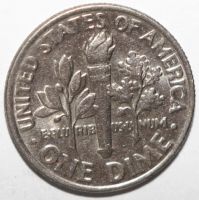 Лот: 11602729. Фото: 2. 1 дайм (10 центов) 1988 год. США... Монеты