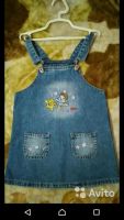 Лот: 8155689. Фото: 4. Джинсовые сарафаны для девочки... Красноярск
