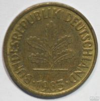 Лот: 8929583. Фото: 2. 5 пфеннигов 1983 год. F. Германия... Монеты
