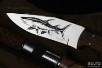 Лот: 8360574. Фото: 3. Нож Акула-2 дерево-орех, сталь... Туризм, охота, рыбалка, самооборона