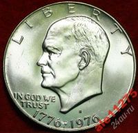Лот: 2152125. Фото: 2. США 1 доллар 1976 года. Колокол... Монеты