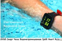 Лот: 9950357. Фото: 2. Смарт часы водонепроницаемые Lemfo... Смартфоны, связь, навигация