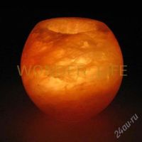 Лот: 3258601. Фото: 2. Подсвечник из Гималайской розовой... Освещение