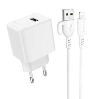 Лот: 22142495. Фото: 4. СЗУ BOROFONE BAS11A 1USB-A+LIGHTNING... Красноярск