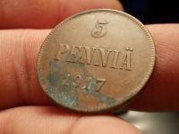 Лот: 12640590. Фото: 3. 5 пенни 1917 года. Русская Финляндия... Коллекционирование, моделизм