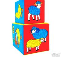 Лот: 10802766. Фото: 4. Набор мягких кубиков "Чей детёныш... Красноярск