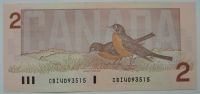 Лот: 9596573. Фото: 2. Канада 2 доллара 1986, в обороте... Банкноты