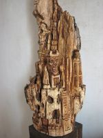 Лот: 16261398. Фото: 7. Скульптура из дерева "замок черепа...