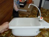 Лот: 1083386. Фото: 2. Стальная раковина 50*50. Сантехника, водопровод