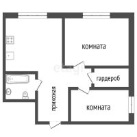 Лот: 23521352. Фото: 9. Продам 2-комн. кв. 43.3 кв.м...