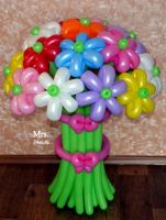 Лот: 3896072. Фото: 2. Цветы из воздушных шариков - букет... Сувениры, подарки