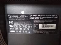 Лот: 17982575. Фото: 3. Монитор ViewSonic VA2216w. Компьютеры, оргтехника, канцтовары