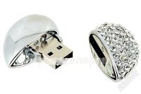 Лот: 1309966. Фото: 3. USB флешка 4GB Сердце со стразами. Компьютеры, оргтехника, канцтовары