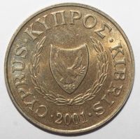 Лот: 18615456. Фото: 2. 5 центов 2001 год. Кипр. Монеты