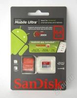 Лот: 2178181. Фото: 2. Карта памяти micro SDXC SanDisk... Носители информации