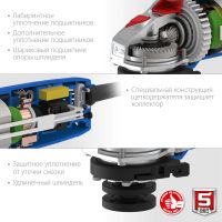 Лот: 17176115. Фото: 6. Гарантия 5 лет! УШМ ЗУБР УШМ-П125-1400...