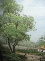 Лот: 13397972. Фото: 3. Винтажная картина масло холст... Домашний быт