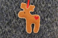Лот: 3523877. Фото: 2. Оленёнок новогодний! (ручная работа... Новый год!