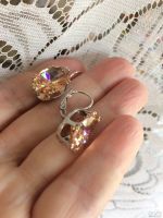 Лот: 13120810. Фото: 3. Серьги с крупным прозрачным кристаллом. Красноярск