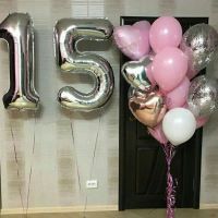 Лот: 14535945. Фото: 7. Набор шаров 1 цифра 105 см + 6...
