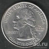 Лот: 9472453. Фото: 2. 25 центов 2001 г. США. Нью- Йорк... Монеты