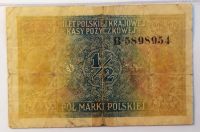 Лот: 20992333. Фото: 2. Польша (оккупация) 1/2 марки 1917... Банкноты