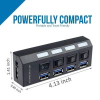 Лот: 22144582. Фото: 3. USB HUB*4 USB 3.0 port ВКЛЮЧАТЕЛЬ... Компьютеры, оргтехника, канцтовары