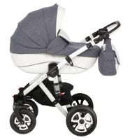 Лот: 10293667. Фото: 2. Коляска 2 в 1 Adamex Gloria (белая... Детский транспорт