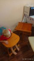 Лот: 14424467. Фото: 2. Детский деревянный стульчик для... Детская мебель