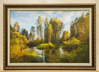 Лот: 20581293. Фото: 2. Фотокартина на холсте - осень. Картины, панно