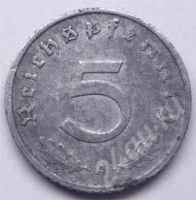 Лот: 216471. Фото: 2. Германия. 3-й Рейх. 5 рейх пфенниг... Монеты