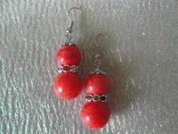 Лот: 1601879. Фото: 2. Серьги"коралл". Ювелирные изделия, бижутерия, часы