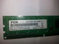 Лот: 14922457. Фото: 2. ОЗУ DDR3 FoxLine 1600 2гб. Комплектующие