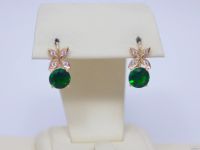 Лот: 12787794. Фото: 2. КОМПЛЕКТ: ЗОЛОТЫЕ СЕРЬГИ И КУЛОН... Ювелирные изделия, бижутерия, часы