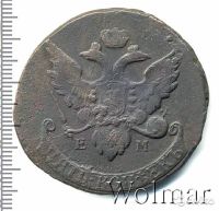 Лот: 10631544. Фото: 2. 5 копеек 1793 года ЕМ Павловский... Монеты