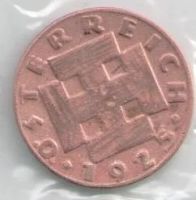 Лот: 14389132. Фото: 2. Австрия 2 гроша 1925 (к3-5). Монеты