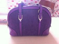 Лот: 3974611. Фото: 2. Сумка замшевая фиолетовая. Аксессуары